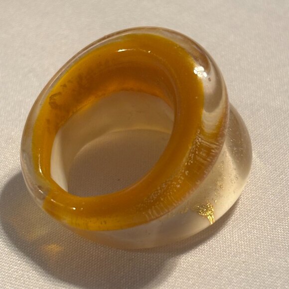 Murano Glass Ring - Size 6.5 - Picture 2 of 4